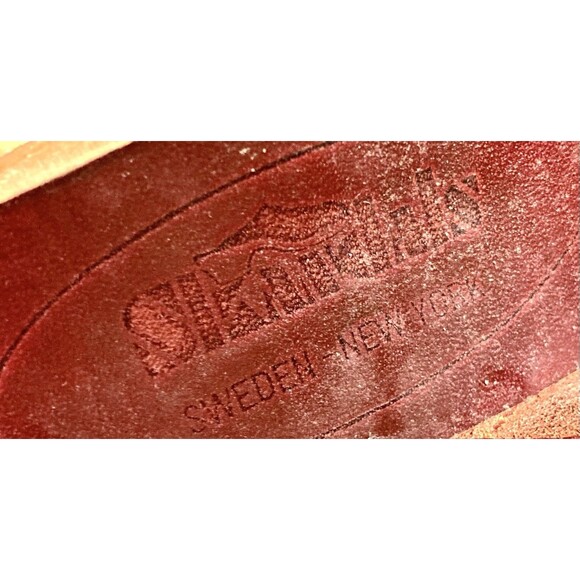 Classic Clogs Rust 3” Heel Wooden Swedish Hasbeens Sandals Womens US 8 EU 39 - Picture 6 of 14